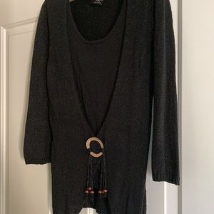 Tribal brand Black long sleeve sweater - size large